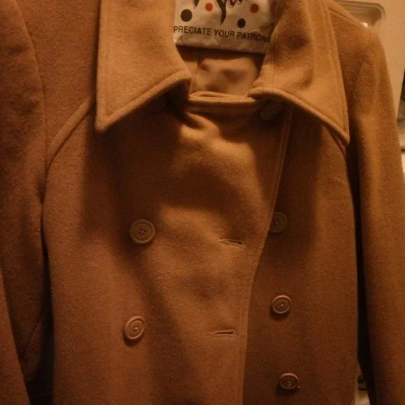 BURBERRY Style Camel Peacoat - Picture 4 of 7